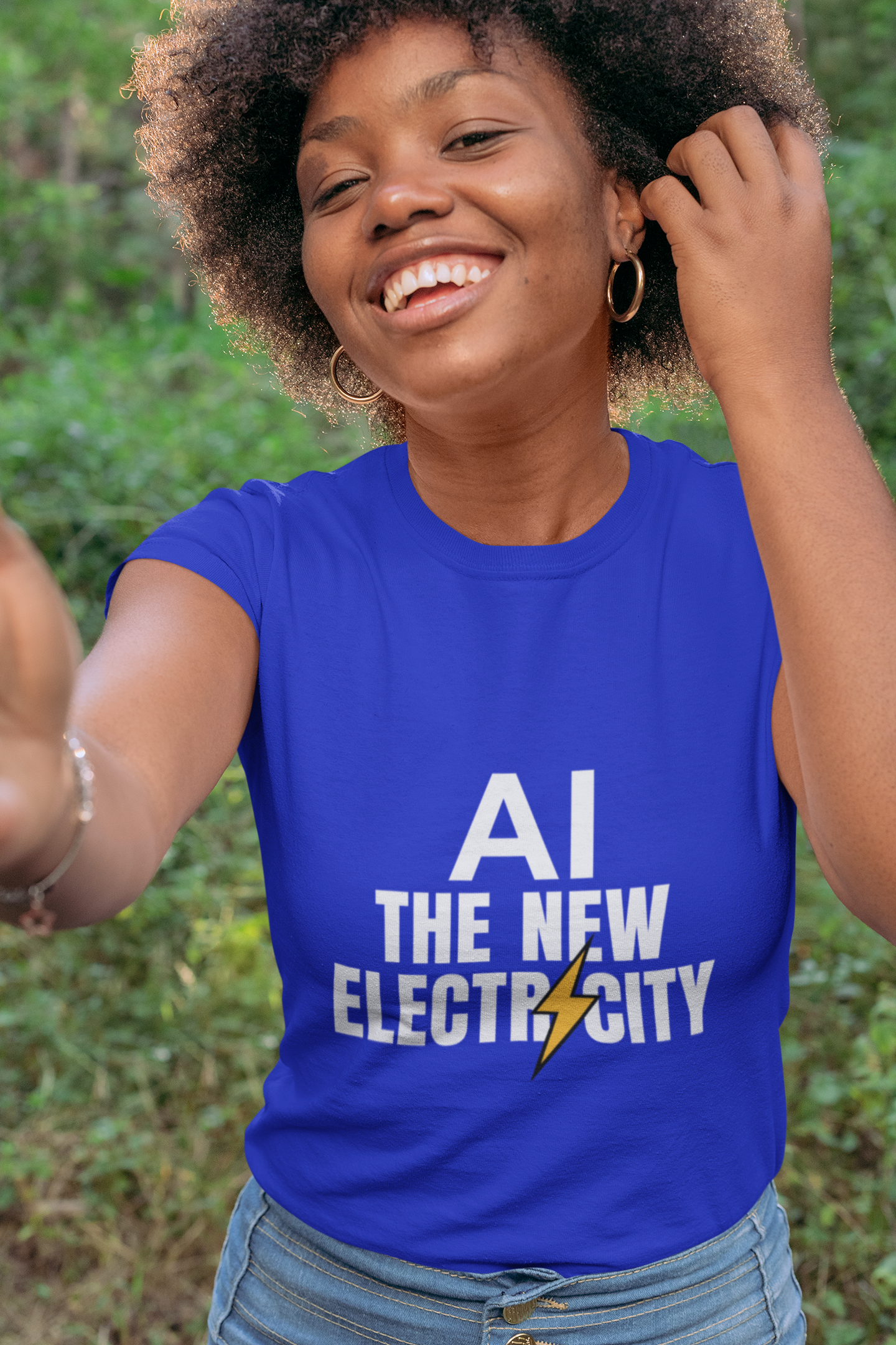 AI Is The New Electricity Unisex T-shirt.