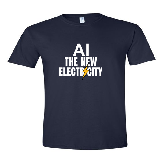 AI Is The New Electricity Unisex T-shirt.