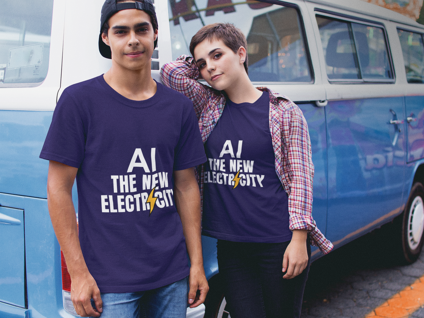 AI Is The New Electricity Unisex T-shirt.