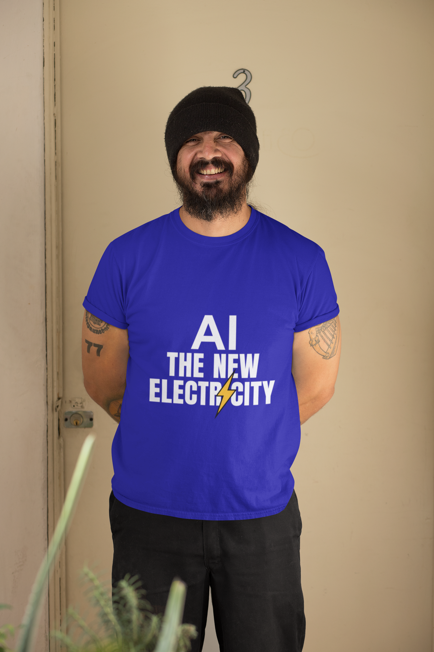 AI Is The New Electricity Unisex T-shirt.